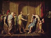 Benjamin West Kleombrotos sent into Exile by Leonidas II oil painting on canvas